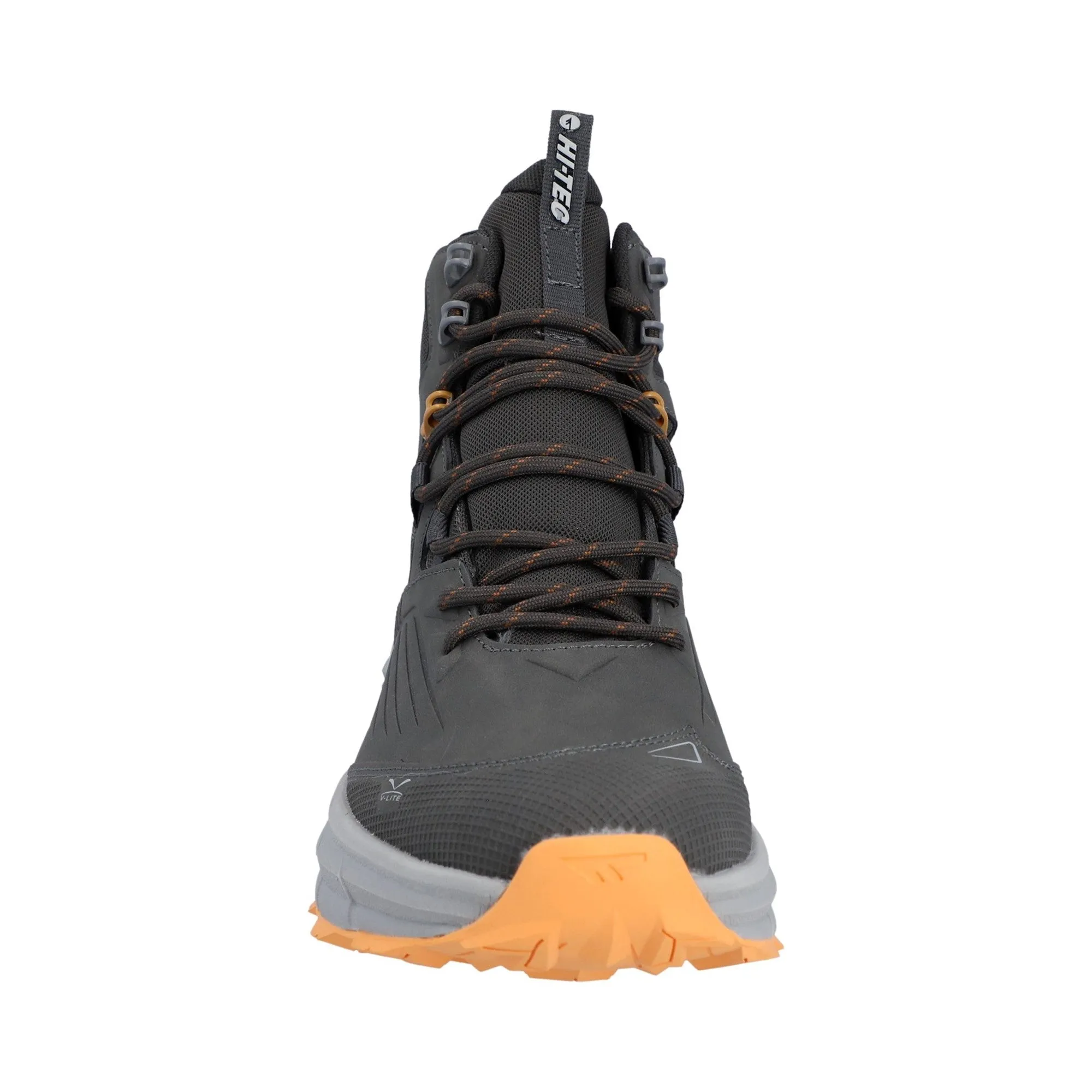 Hi-Tec Fuse Trek Mid Mens Hiking Boot - Steel/Charcoal/Bright Marigold