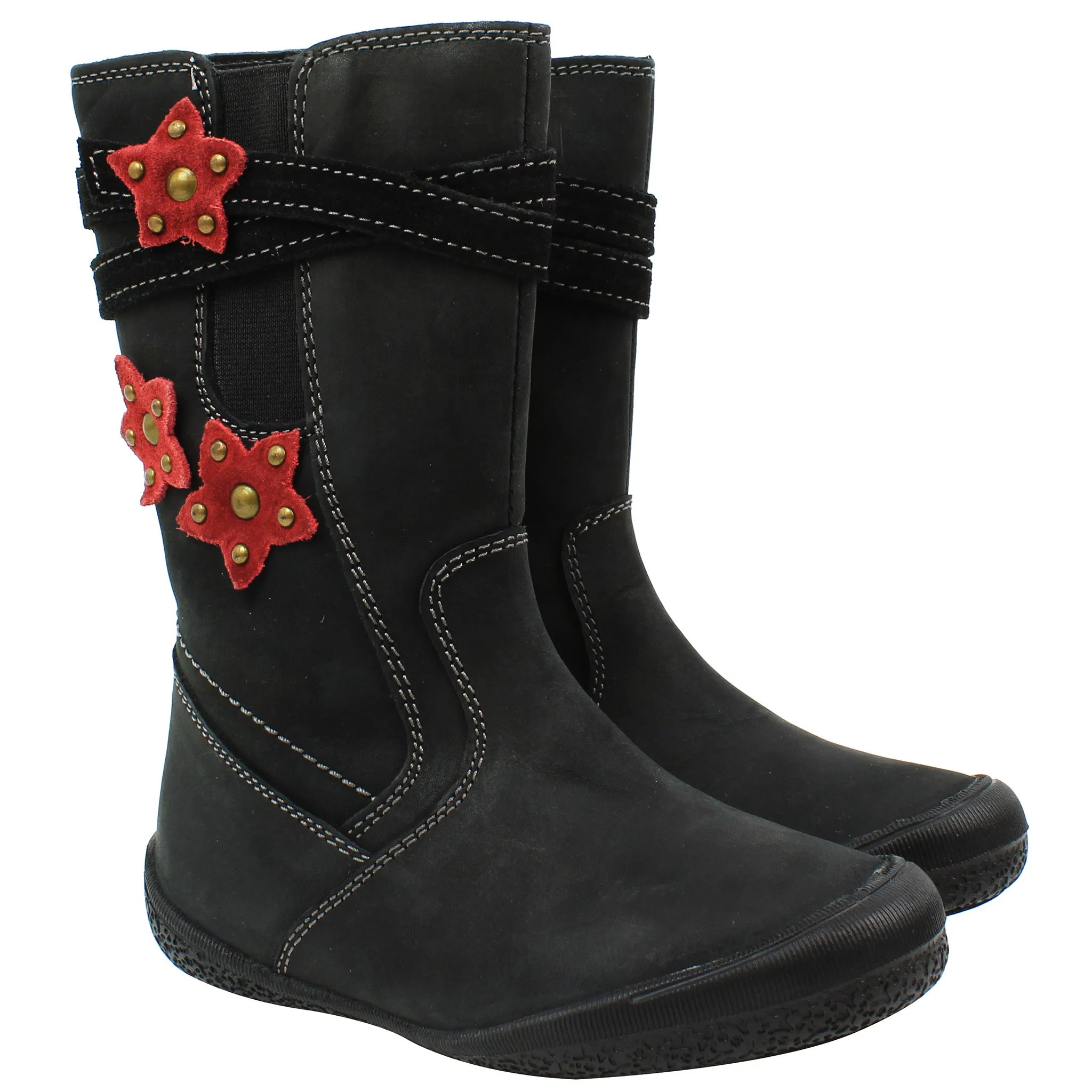 Hush Puppies Genavive Kids Black Boots