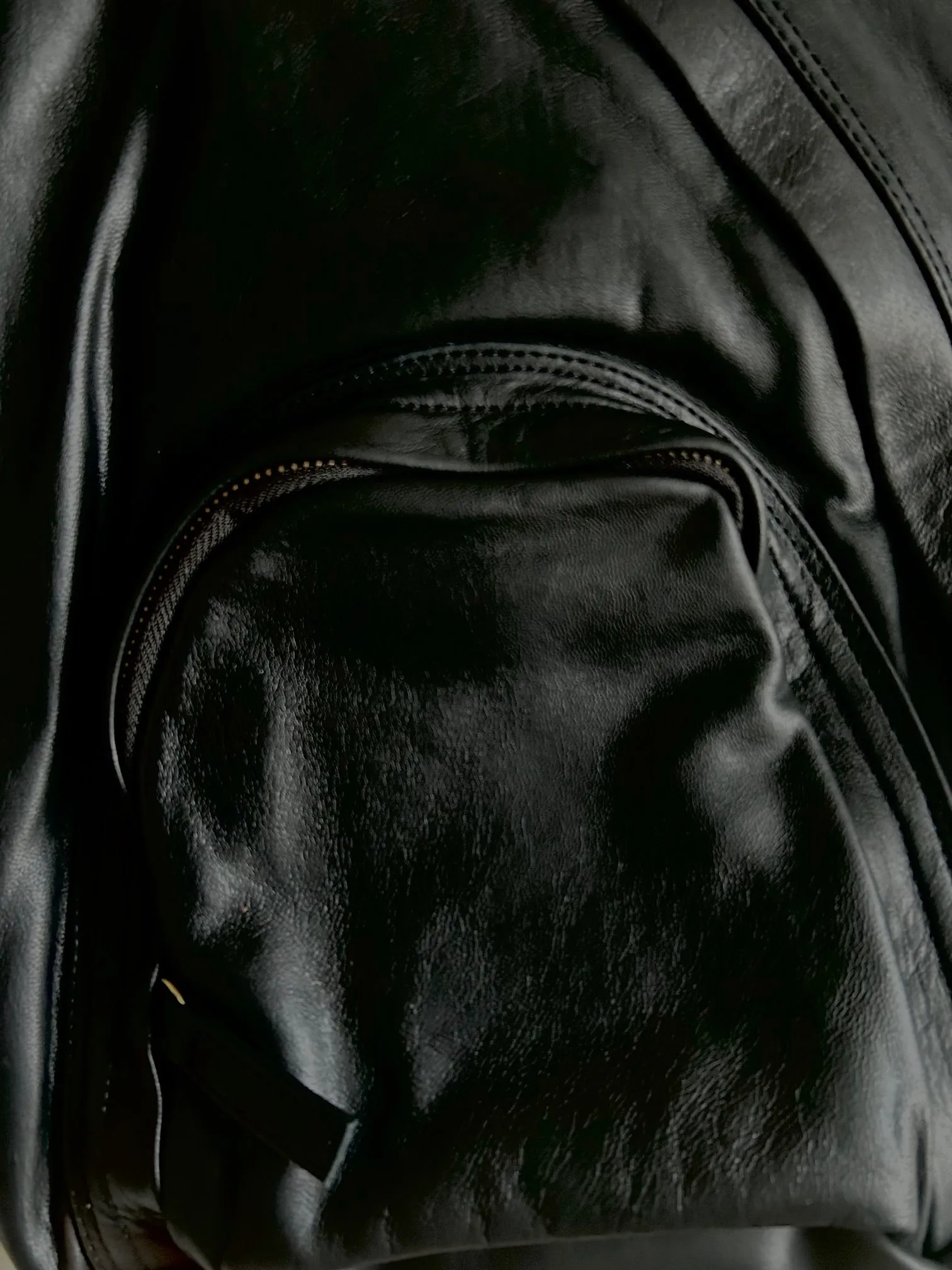Leather cross body back pack - Unisex