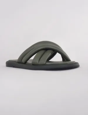 Lotta Cross Mule Sandal, Algae