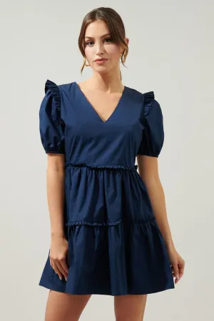 Madrigal Poplin Tiered Mini Dress