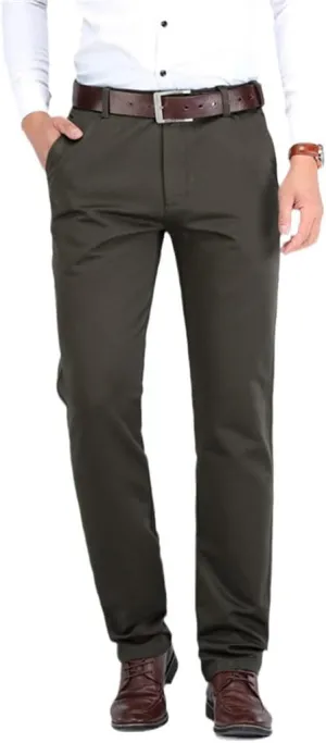 Man Formal Business Straight Trousers, Male Spring Autumn Khaki Casual Pants