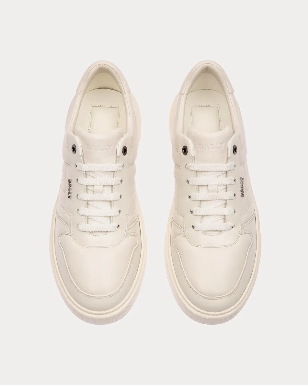 Maudo Leather White Low Top Sneakers