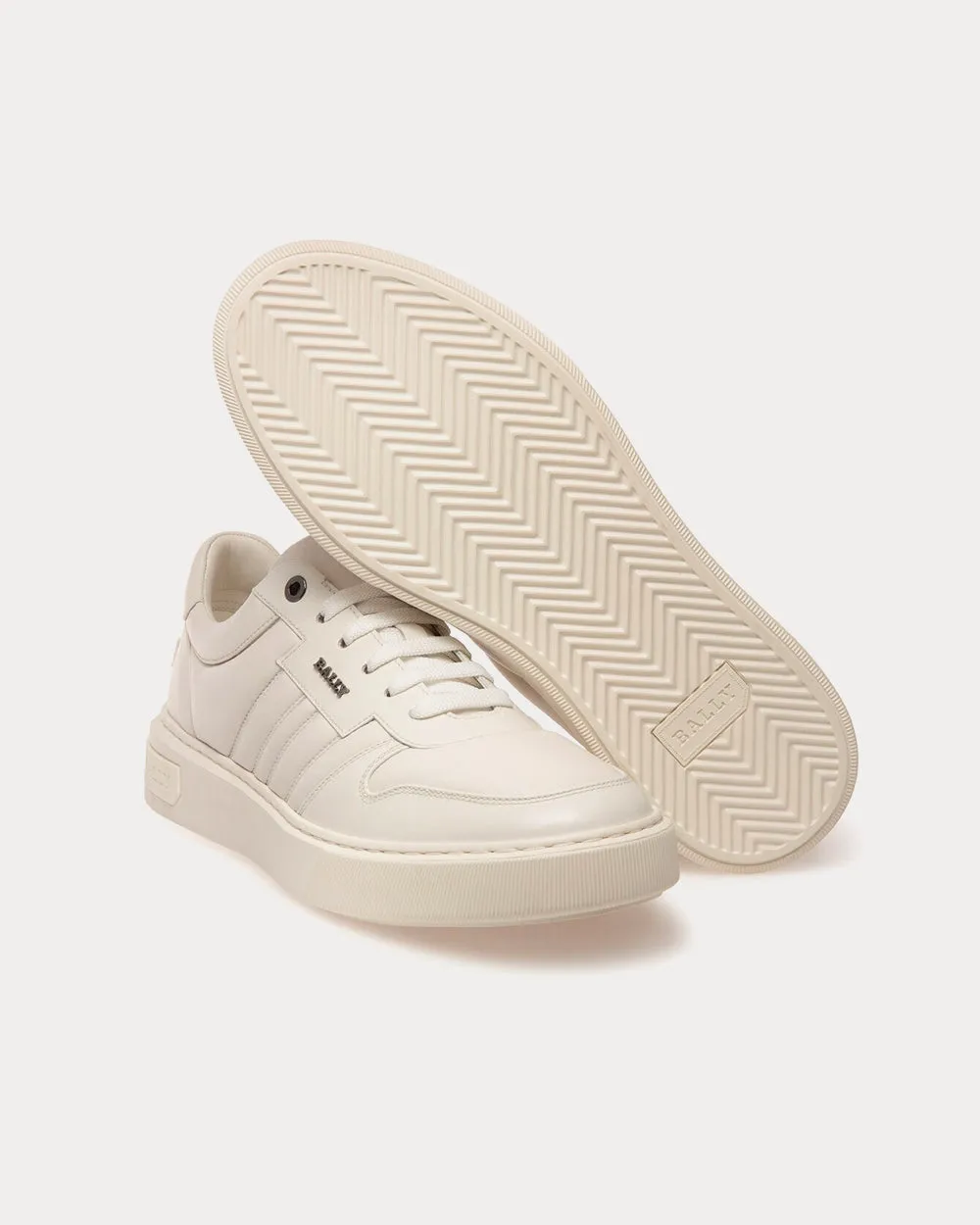 Maudo Leather White Low Top Sneakers