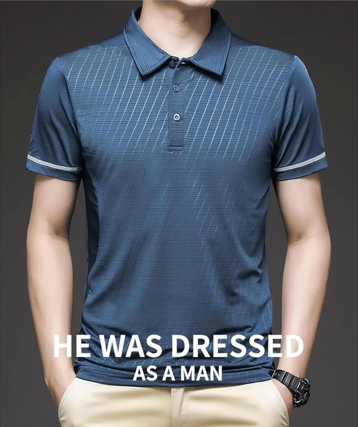 Mens Business Polo Shirt Summer Slim fit Quick Dry Short Sleeve Golf T-Shirts Athletic Tees M-4XL