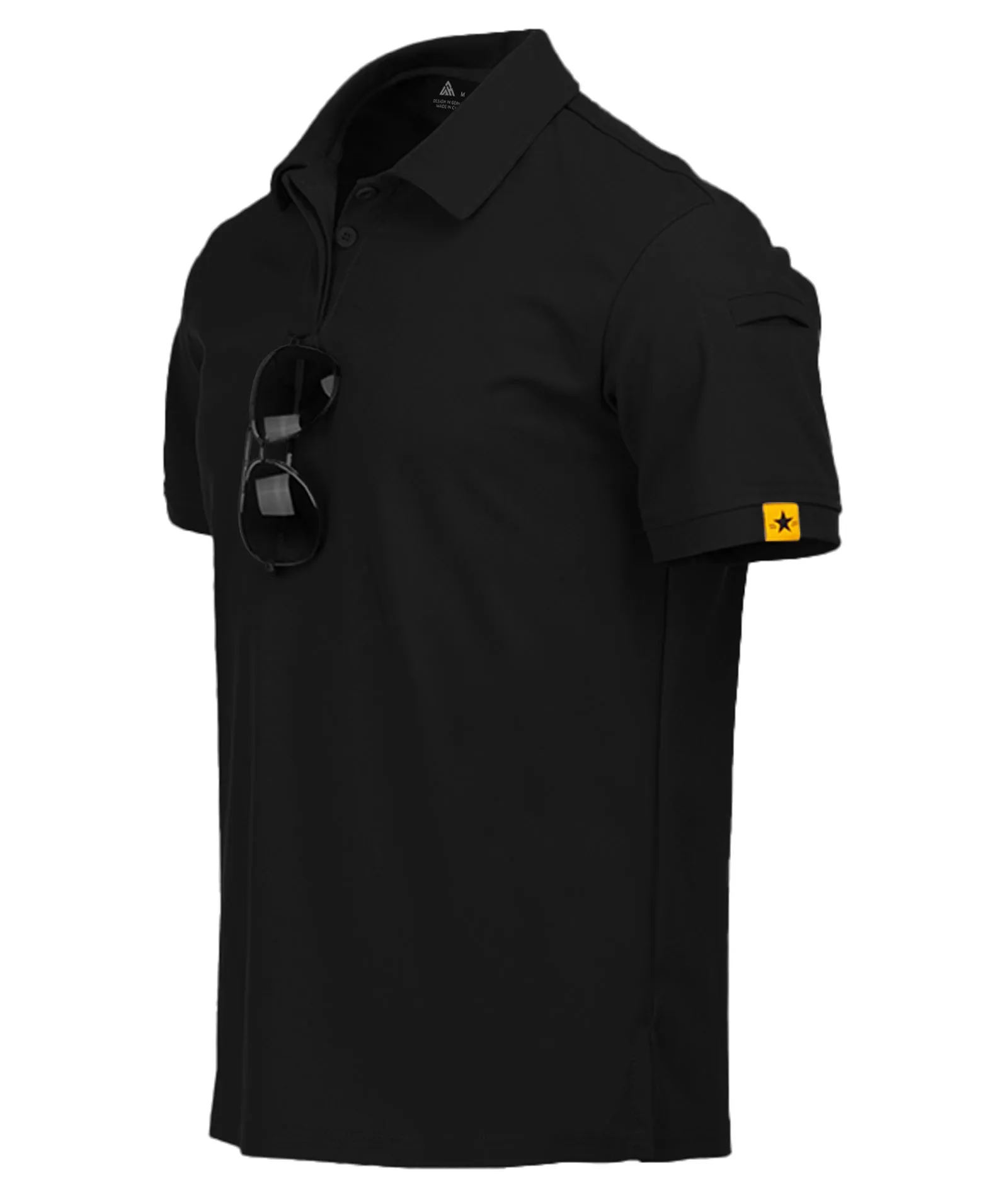 Men's Button Up Solid Color Dri Fit Golf Polo Shirt-ZPK011132