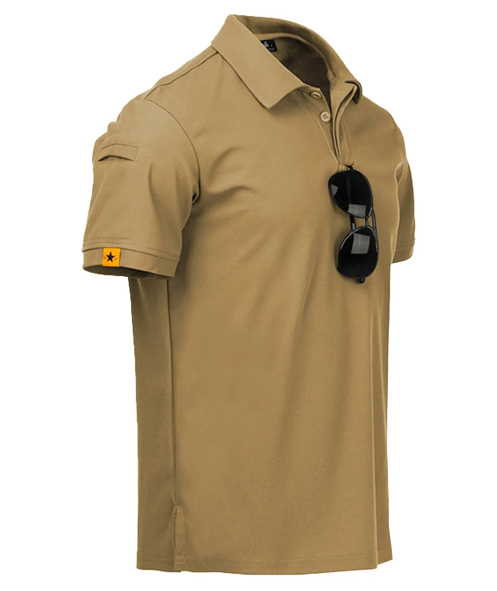 Men's Button Up Solid Color Dri Fit Golf Polo Shirt-ZPK011132