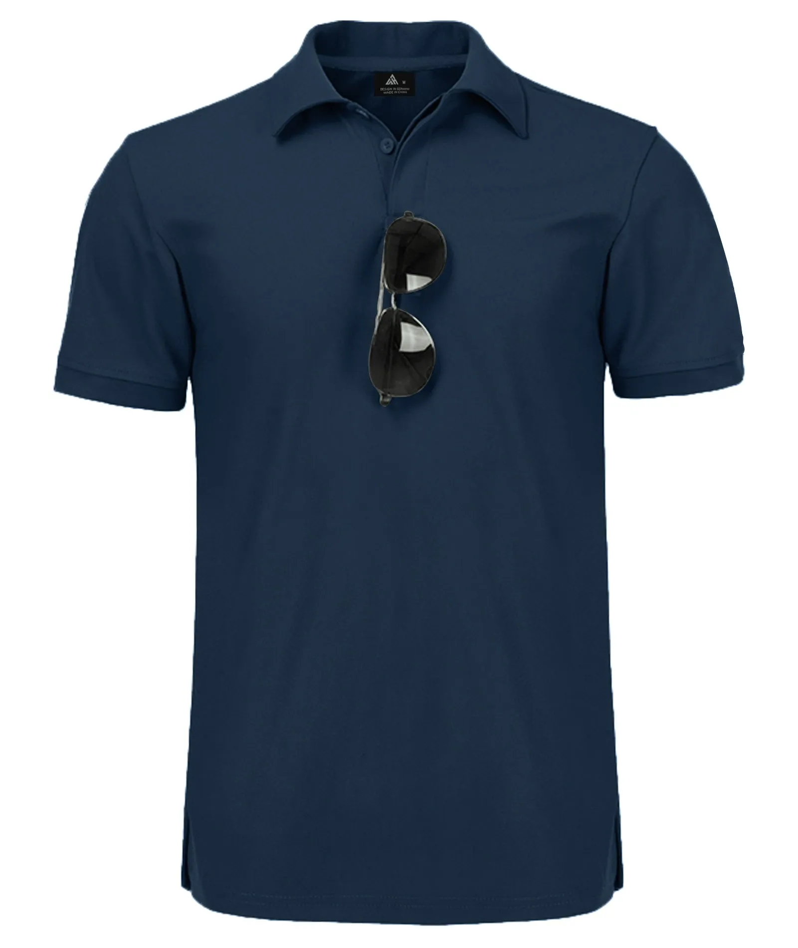 Men's Button Up Solid Color Dri Fit Golf Polo Shirt-ZPK011132