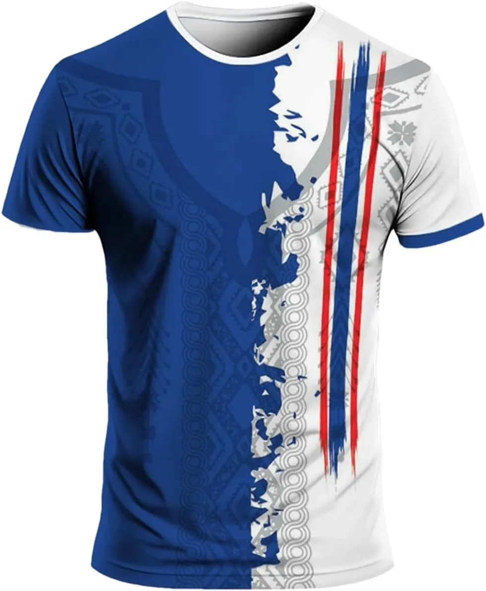 Men's Quick-Dry Gym T-Shirt, Crew Neck Tennis Badminton Summer Sportswear