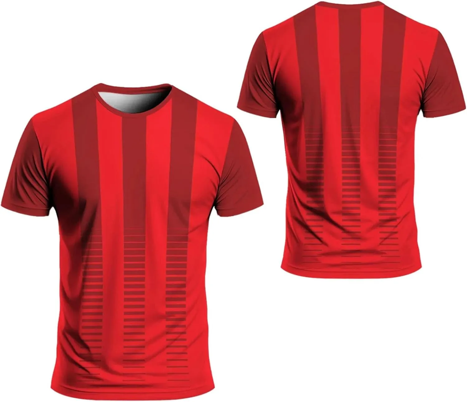 Men's Quick-Dry Gym T-Shirt, Crew Neck Tennis Badminton Summer Sportswear