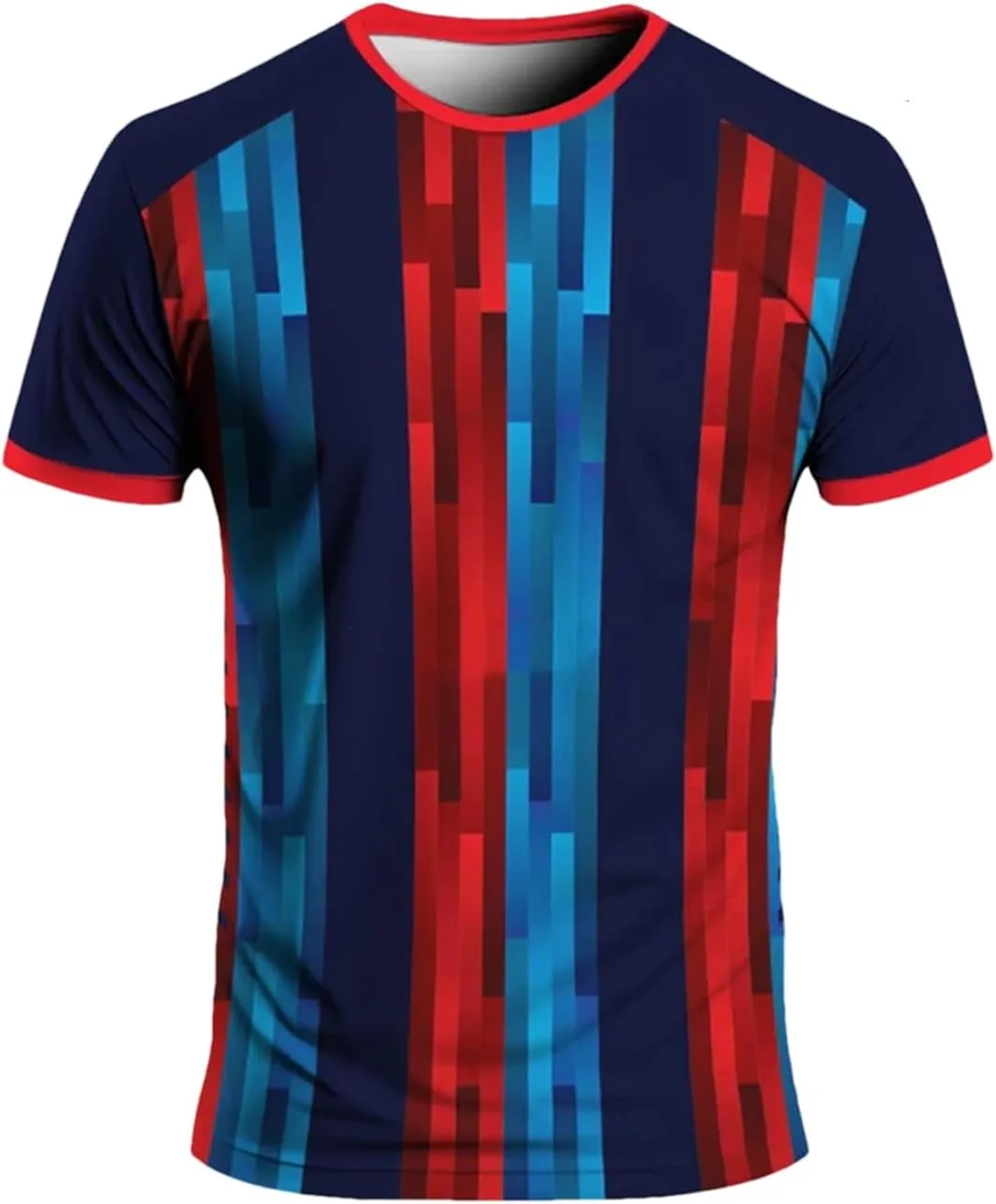Men's Quick-Dry Gym T-Shirt, Crew Neck Tennis Badminton Summer Sportswear