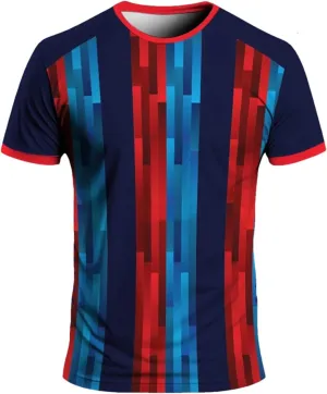 Men's Quick-Dry Gym T-Shirt, Crew Neck Tennis Badminton Summer Sportswear