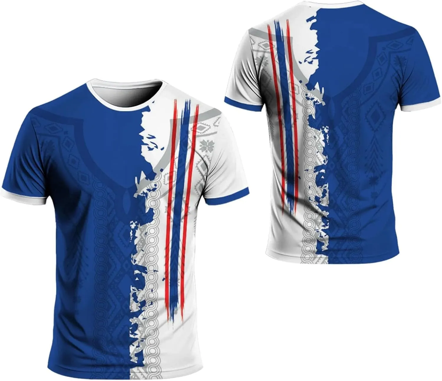 Men's Quick-Dry Gym T-Shirt, Crew Neck Tennis Badminton Summer Sportswear