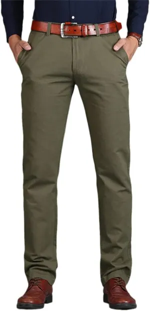 Men's Straight Loose Casual Trousers, Large Size Cotton Business Suit Pants