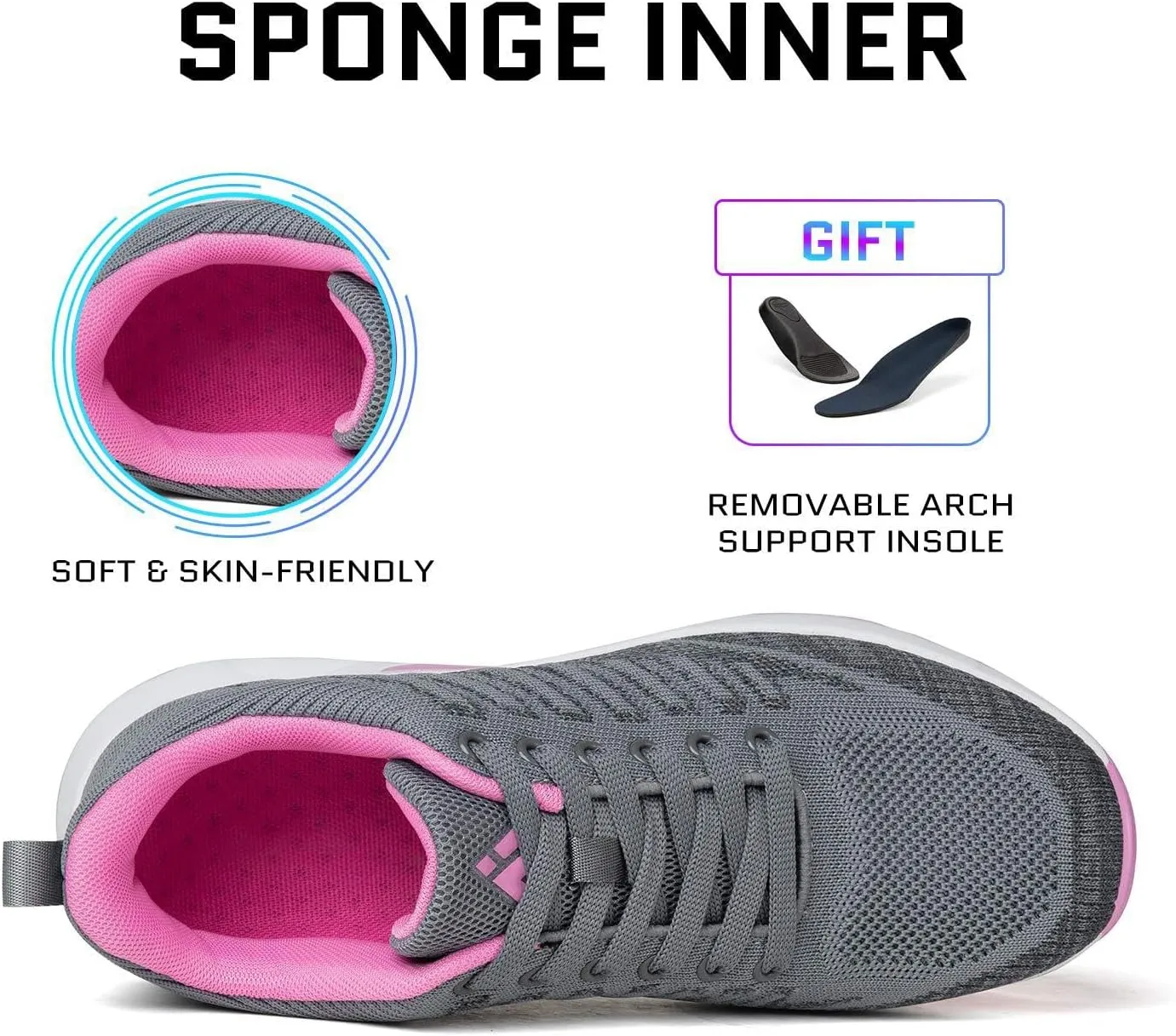 Mishansha Womens Sneakers Air Cushion Running Tennis Shoes Women Lightweight Arch Support Walking Shoes