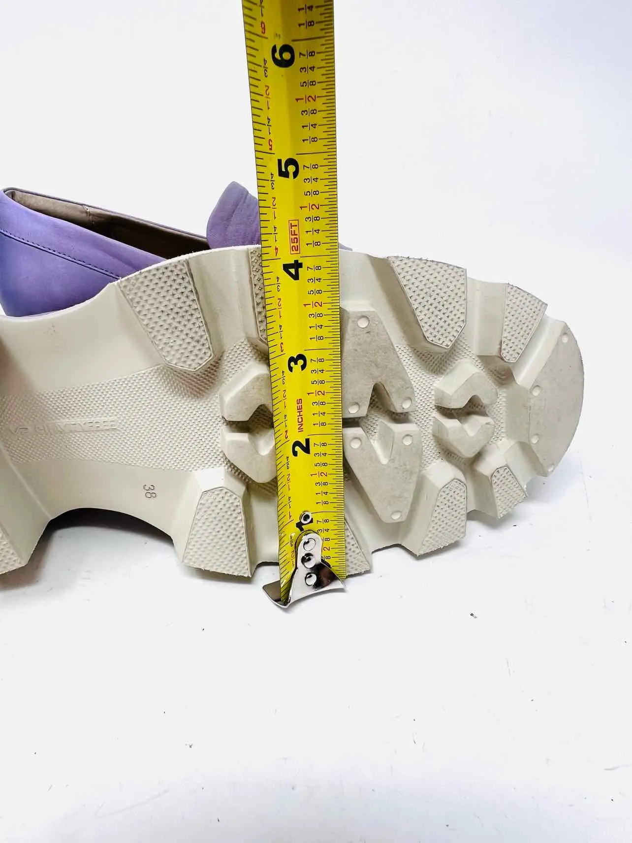 Miz Mooz Size 7.5 Lavender Platform Leather Shoes Loafers