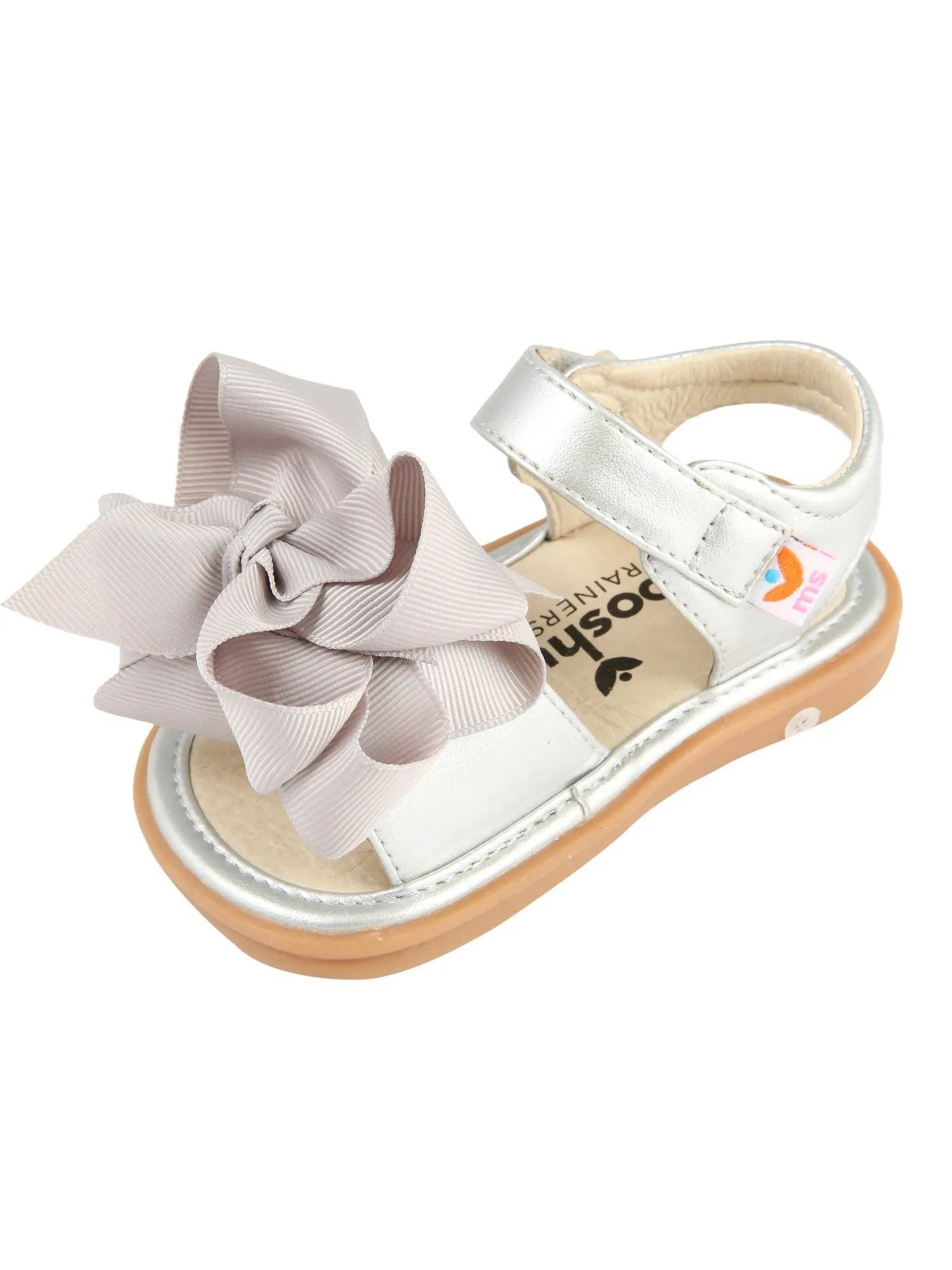 Mooshu Trainers Girls Squeaky Cute Bow Mary Jane Shoes Baby 4 - Toddler 9
