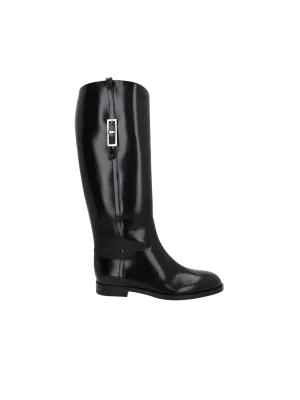Nora Brushed Leather Ankle Boots