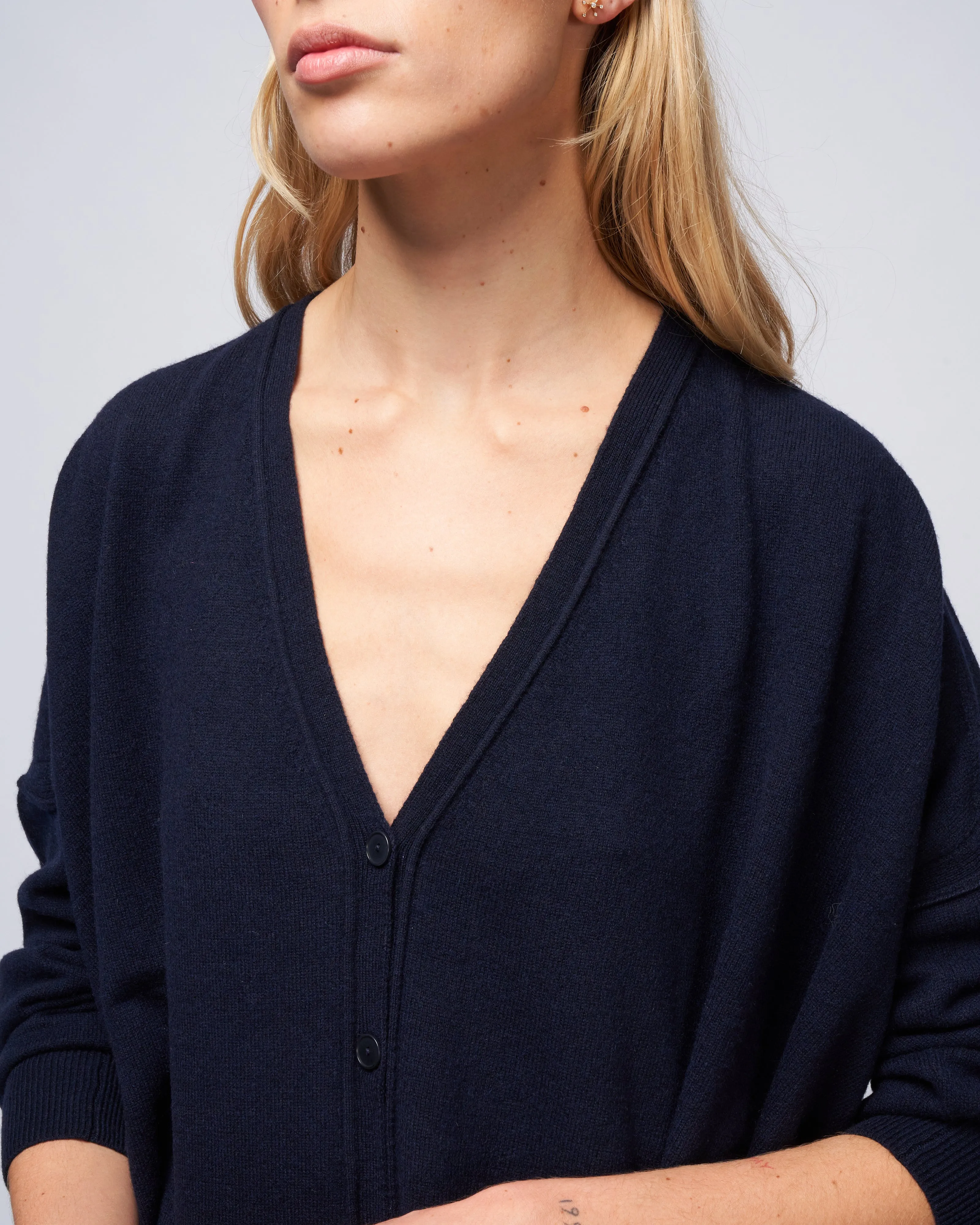 pointelle cardigan - pirate