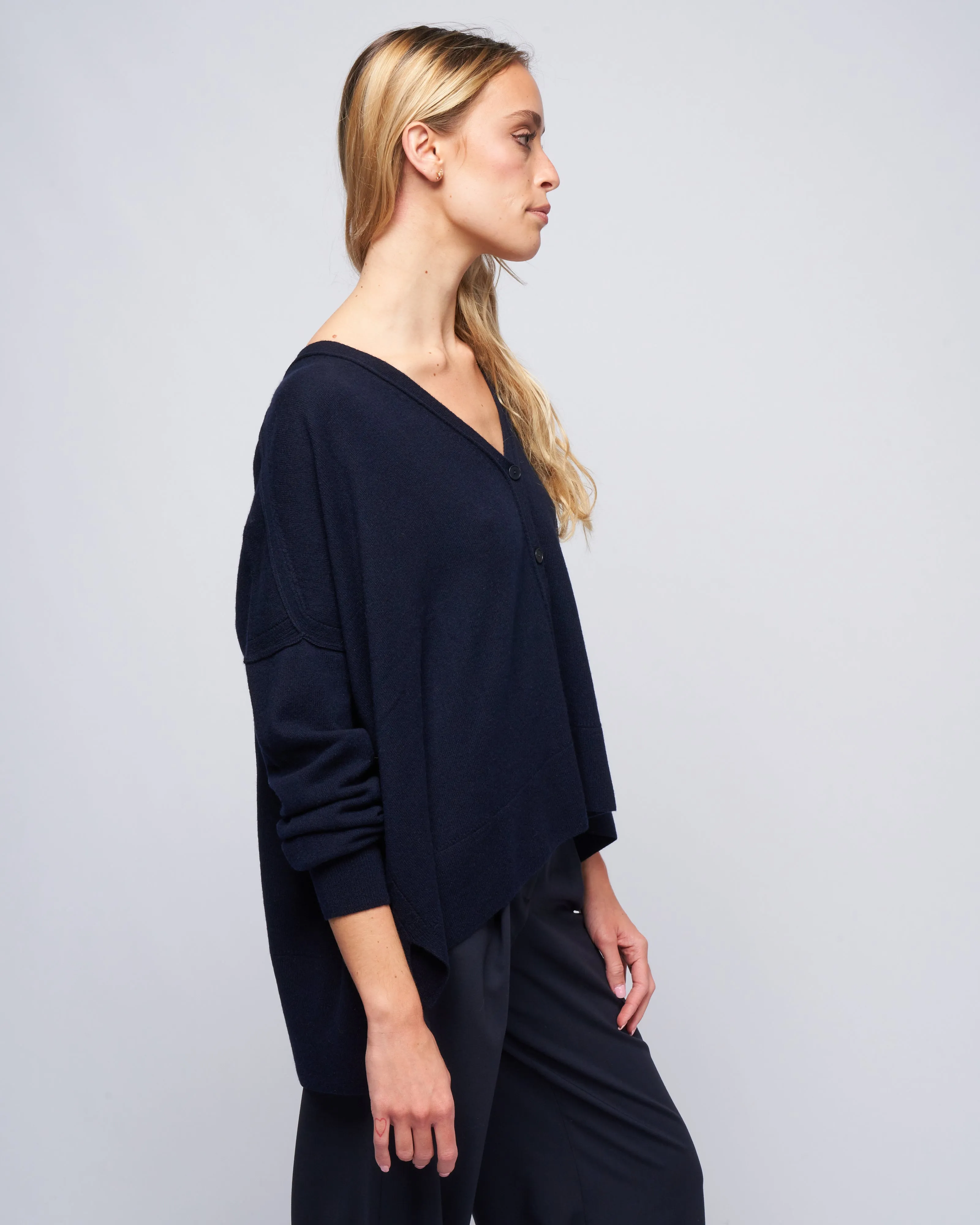 pointelle cardigan - pirate