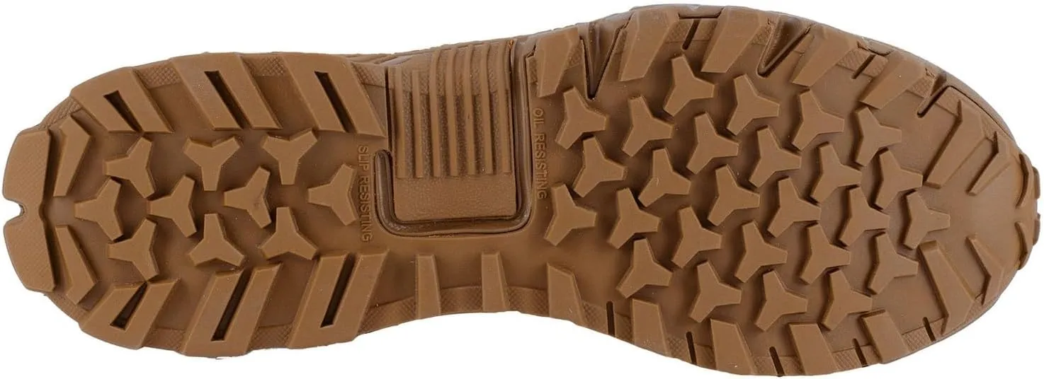 Reebok Men's Rb3461 Trailgrip Safety Toe 8" Waterproof Insulated Tactical Boot with Side Zipper Coyote Military