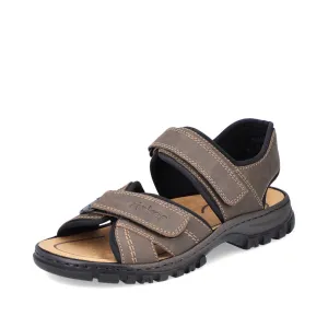 Rieker 25051-27 Men's Touch Fasten Sandal Brown