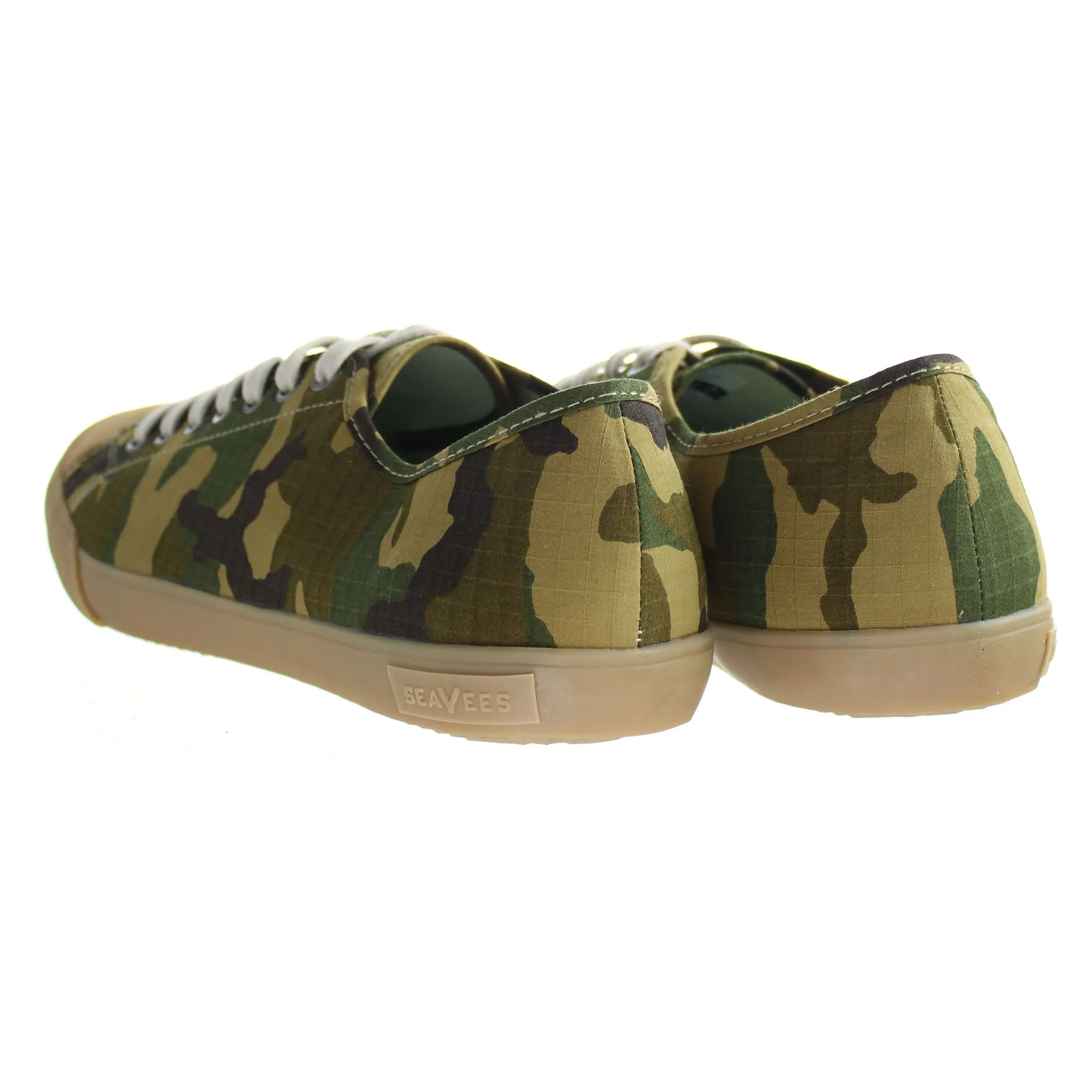 Seavees Kelso Dune Mens Camo Green Plimsolls