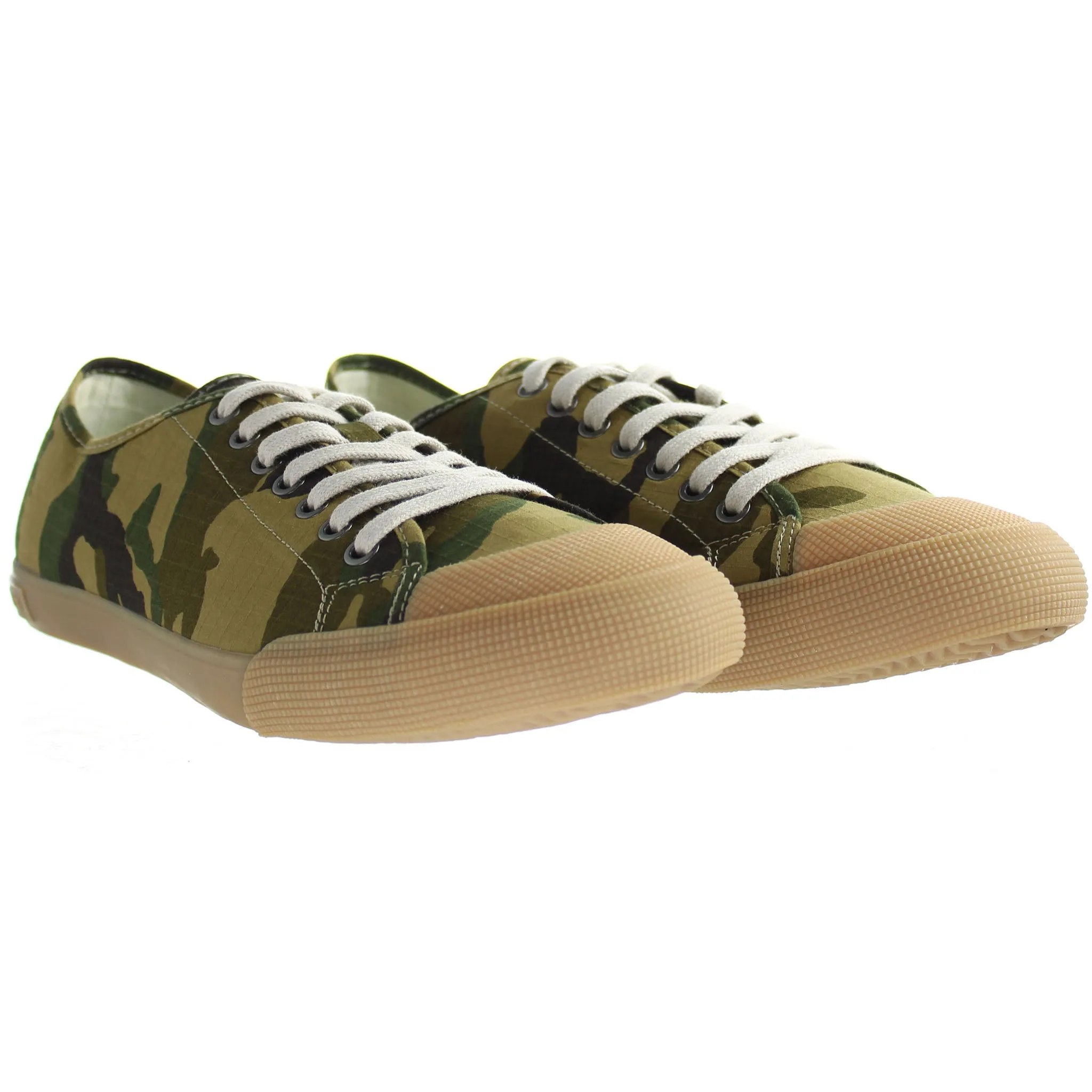 Seavees Kelso Dune Mens Camo Green Plimsolls
