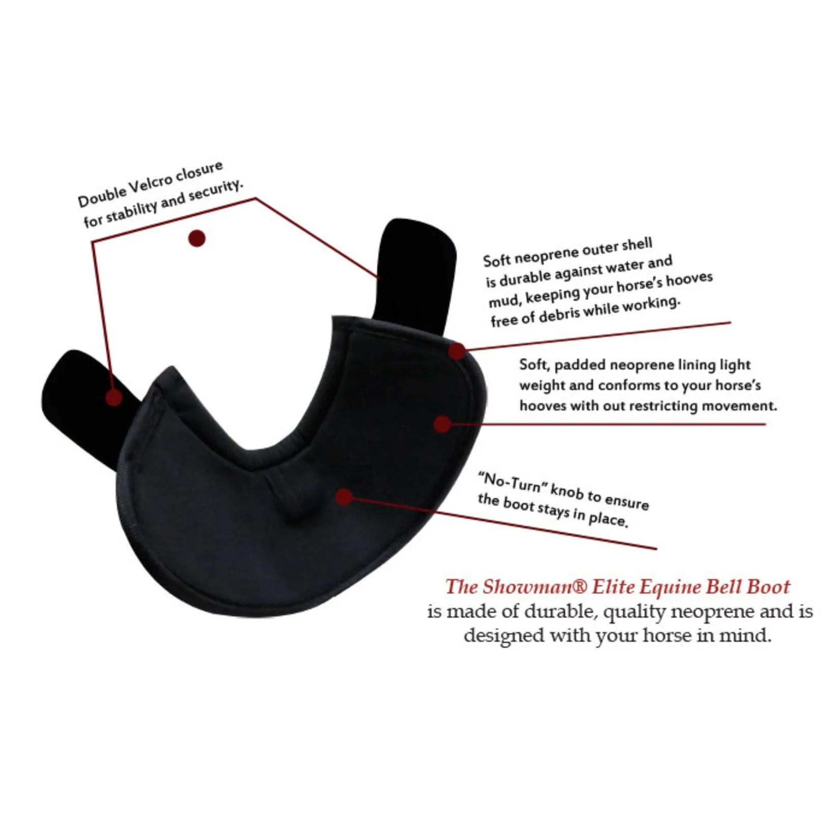 Showman Elite Equine Bell Boots