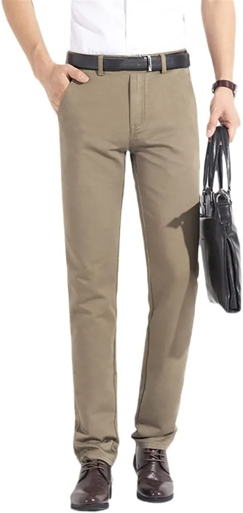 Spring Autumn Summer Business Slim Trousers, Man 100% Cotton Trousers, Casual Full Length Formal Pants