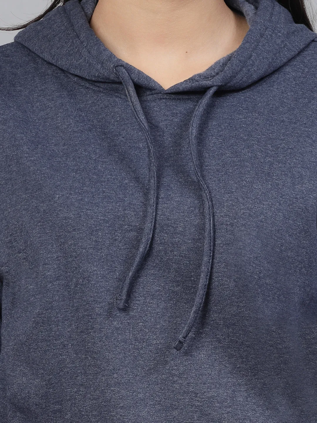 Style Quotient women navy blue hooded oversized sweatshirt