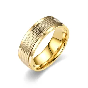 Titanium Steel Men's Personalized Temperament Ring Fashion Versatile Temperament Business Style Couple Gift Ring Handicrafts