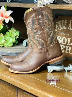 Wells Leather Cowboy Boots by Justin