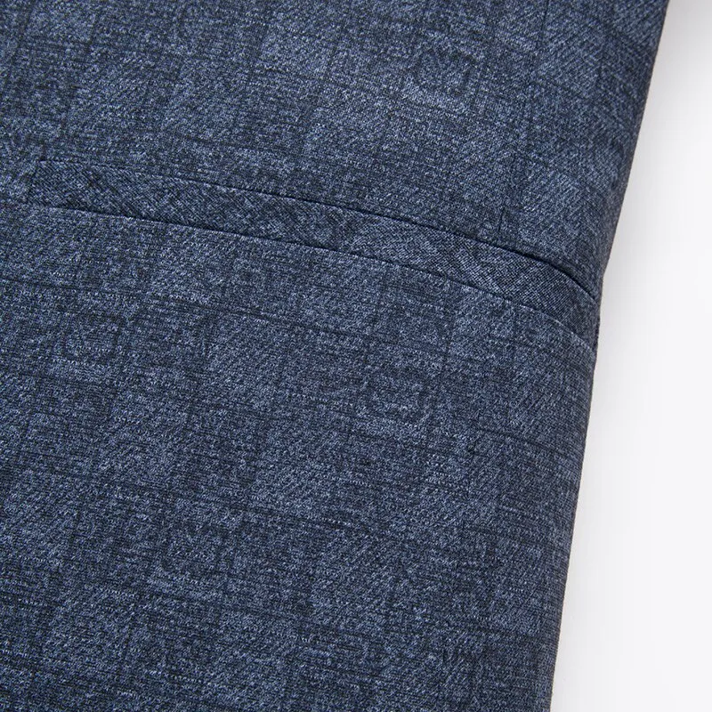 West Louis Boutique Fashion Slim Blue Plaid Casual Business Blazer