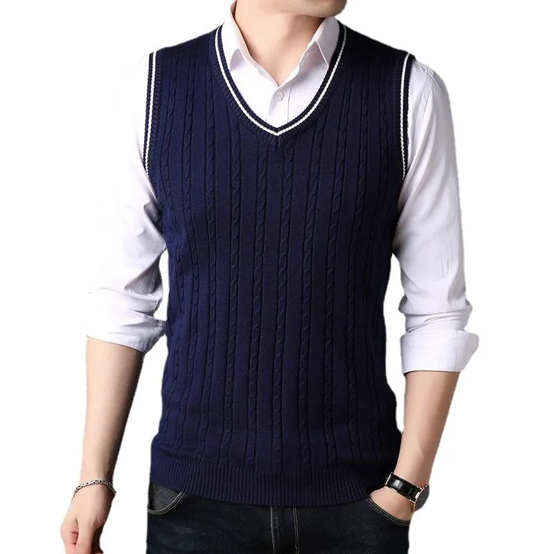 West Louis Casual Knitted V-Neck Elegant Sweater Vest