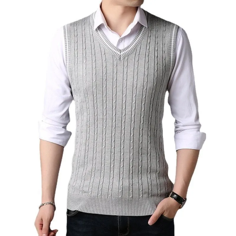 West Louis Casual Knitted V-Neck Elegant Sweater Vest