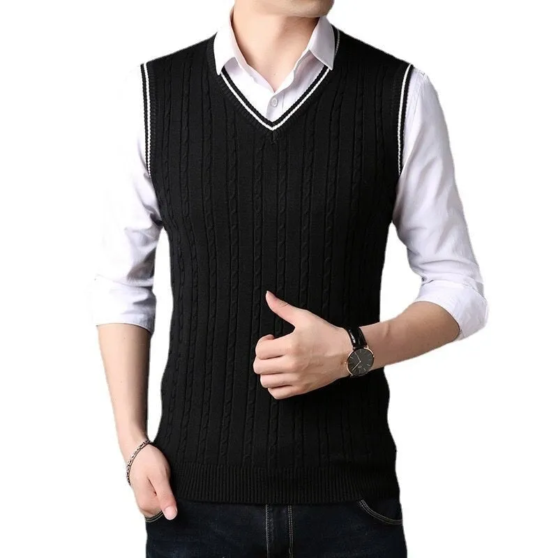 West Louis Casual Knitted V-Neck Elegant Sweater Vest