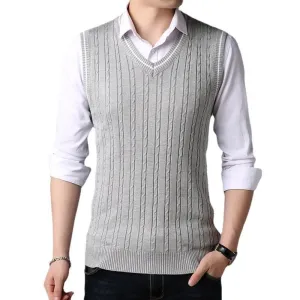 West Louis Casual Knitted V-Neck Elegant Sweater Vest