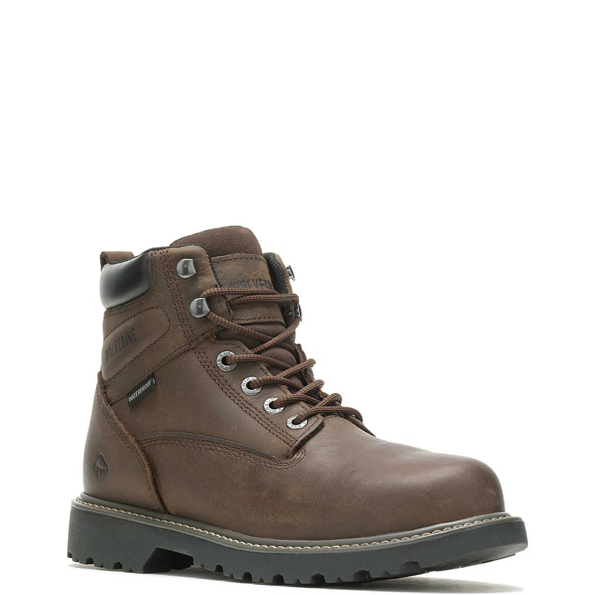 Wolverine Men's Floorhand Waterproof 6" Work Boot - Dark Brown (SOFT TOE)