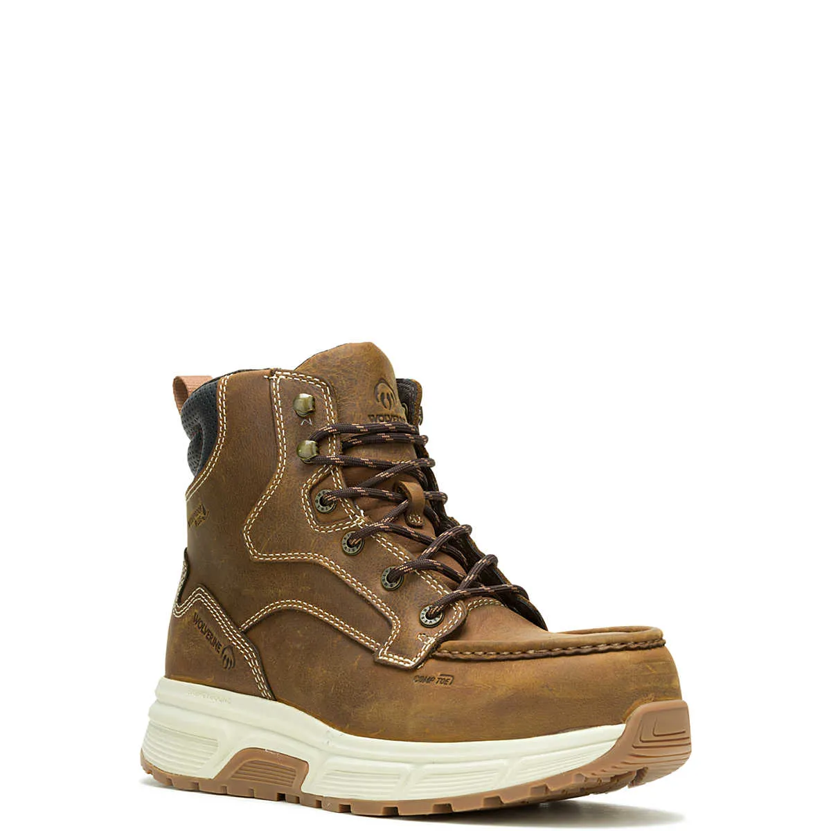 Wolverine Men's Ride Performance Wedge 6" CarbonMax® Work Boot - Cashew