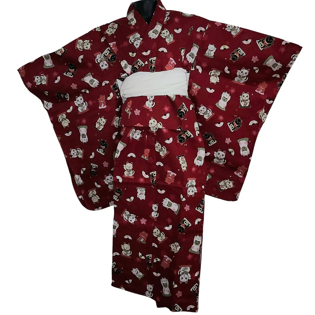 Yukata Girls - Red Maneki neko